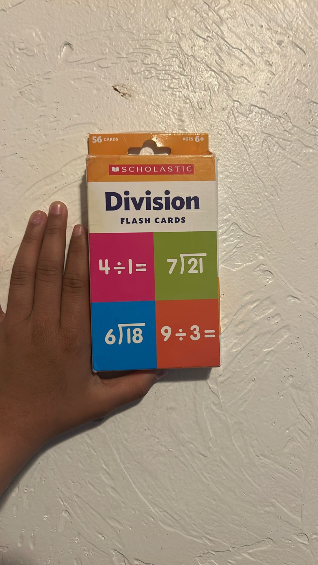 Scholastic Division Flash Cards