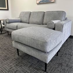 HAZELA CHARCOAL SOFA CHAISE