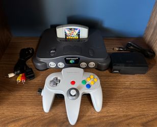 Nintendo 64 N64 Console System Bundle W/ Controller Cables Game Tested