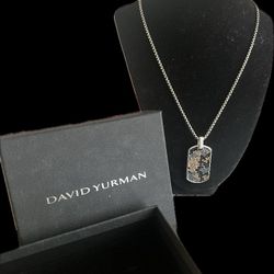 David Yurman Iced Out Dog Tag