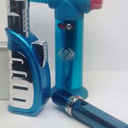 X 3 Blue Jet Flame Refillable Torch Lighters