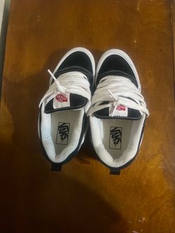 cans knu skool black and white size 7 in women