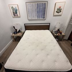 Queen Bed, Frame Bed And Art