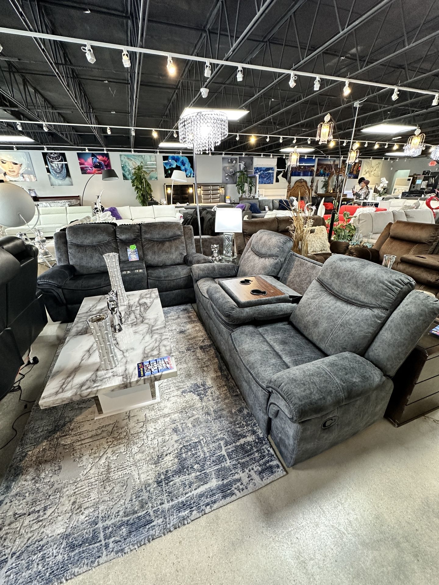 Stunning Micro Fiber Sofa & Loveseat Set⚡️ONLY $1399⚡️ Huge Sale Happening Now Everything Up To 80% OFF 🎉🎉