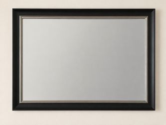 Dark Brown/Black Wood Frame Mirror
