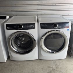 White Electrolux Washer And Electric Dryer Matching Set