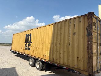 Yellow 40' Standard Shipping Container — Used, Weather-Tight, Delivery Available