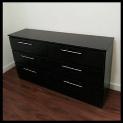 NEW 6 DRAWER DOUBLE DRESSER 😊 Available in BLACK, WHITE, GREY or CHARCOAL color