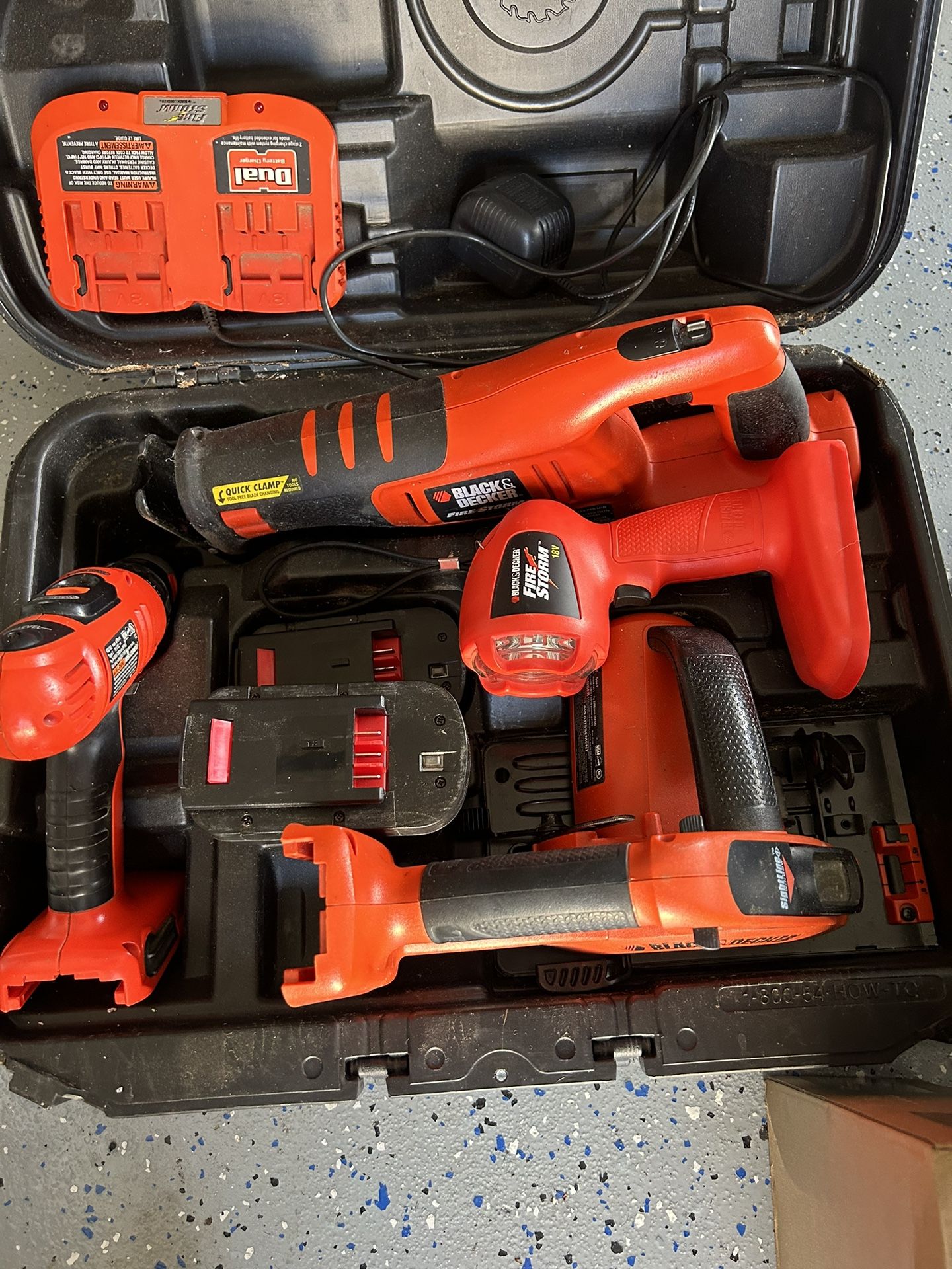 Black & Decker Firestorm 24V Cordless NiMH 5-Tool Set w/ 1 Battery & Charger!