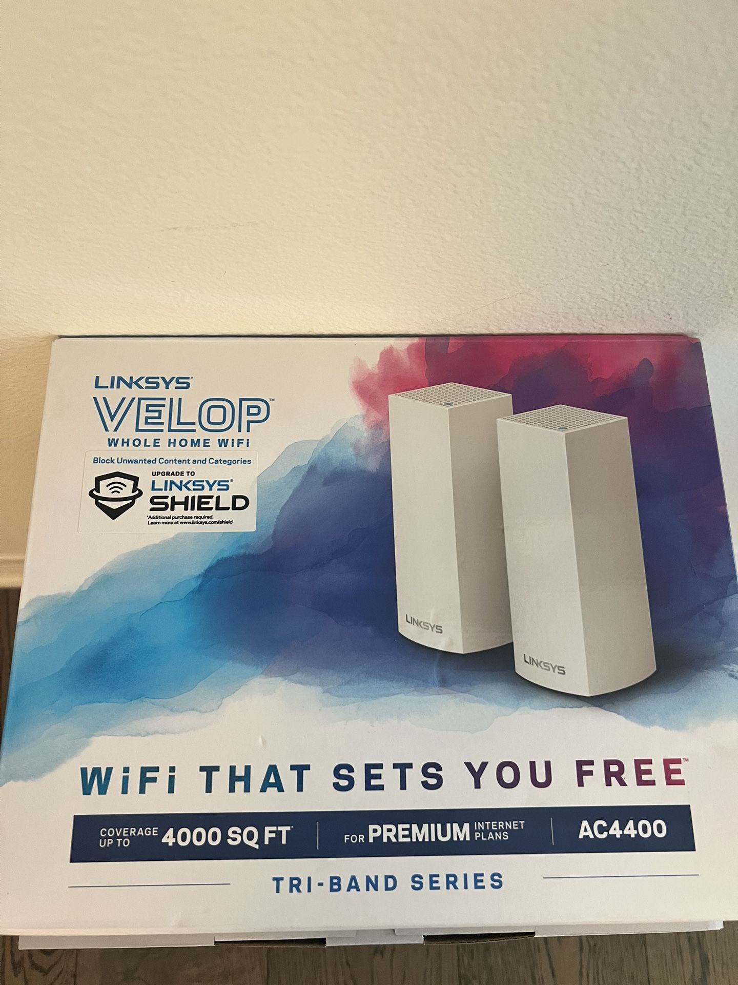 Linksys Velop Whole Home Wi-Fi AC4400 (2 Routers)