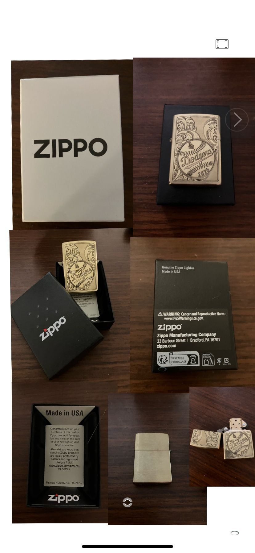 π₯ LA Dodgers Engraved Brass Zippo Lighter 2025 β Collectible