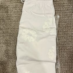 White Monochrome Denim Tears Sweatpants 