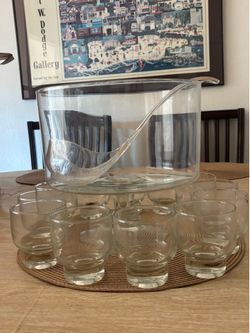 Punch bowl /ladle/12 cups