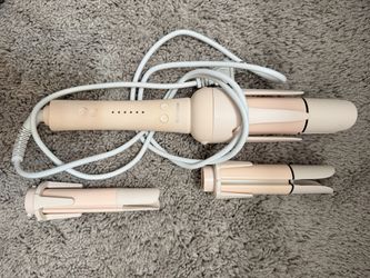 Automatic Curling Iron with 3 Interchangeable Barrels Pink