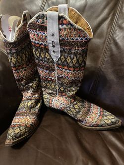 Womens Sequin Boots