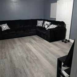 Black Cozy Couch Sectional  $700
