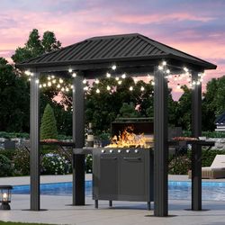 HARDTOP GAZEBO 8x5 WITH 2 SIDE SHELVES