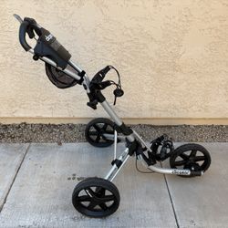 CLICGEAR ‘Model 3.5+’ Silver Foldable Golf Push Cart