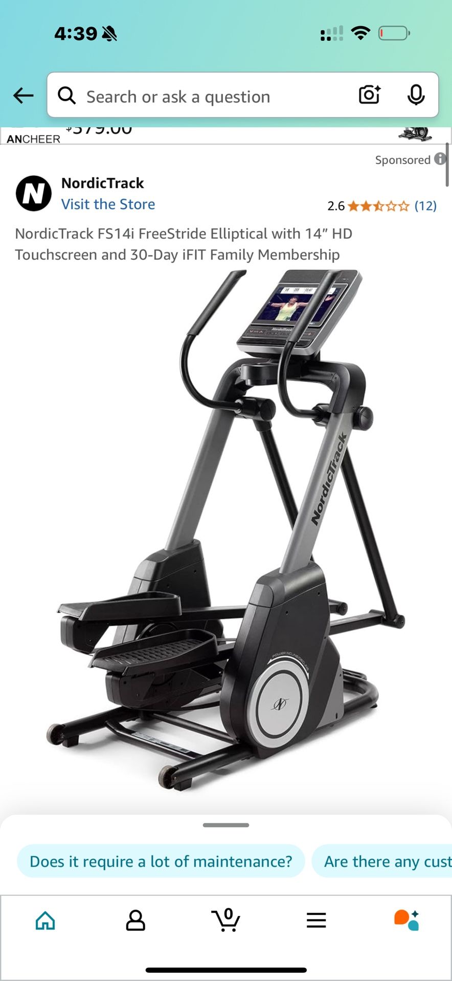 Elliptical Machine, NodicTrack