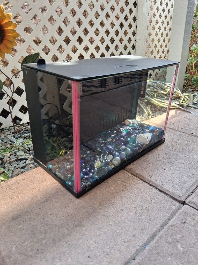 Small Aquarium W Built In Filter/pump And Color Changing Led Lights