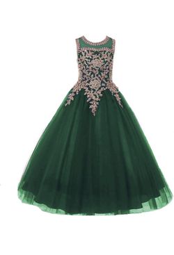 Formal Little Girls Long Pageant Dress