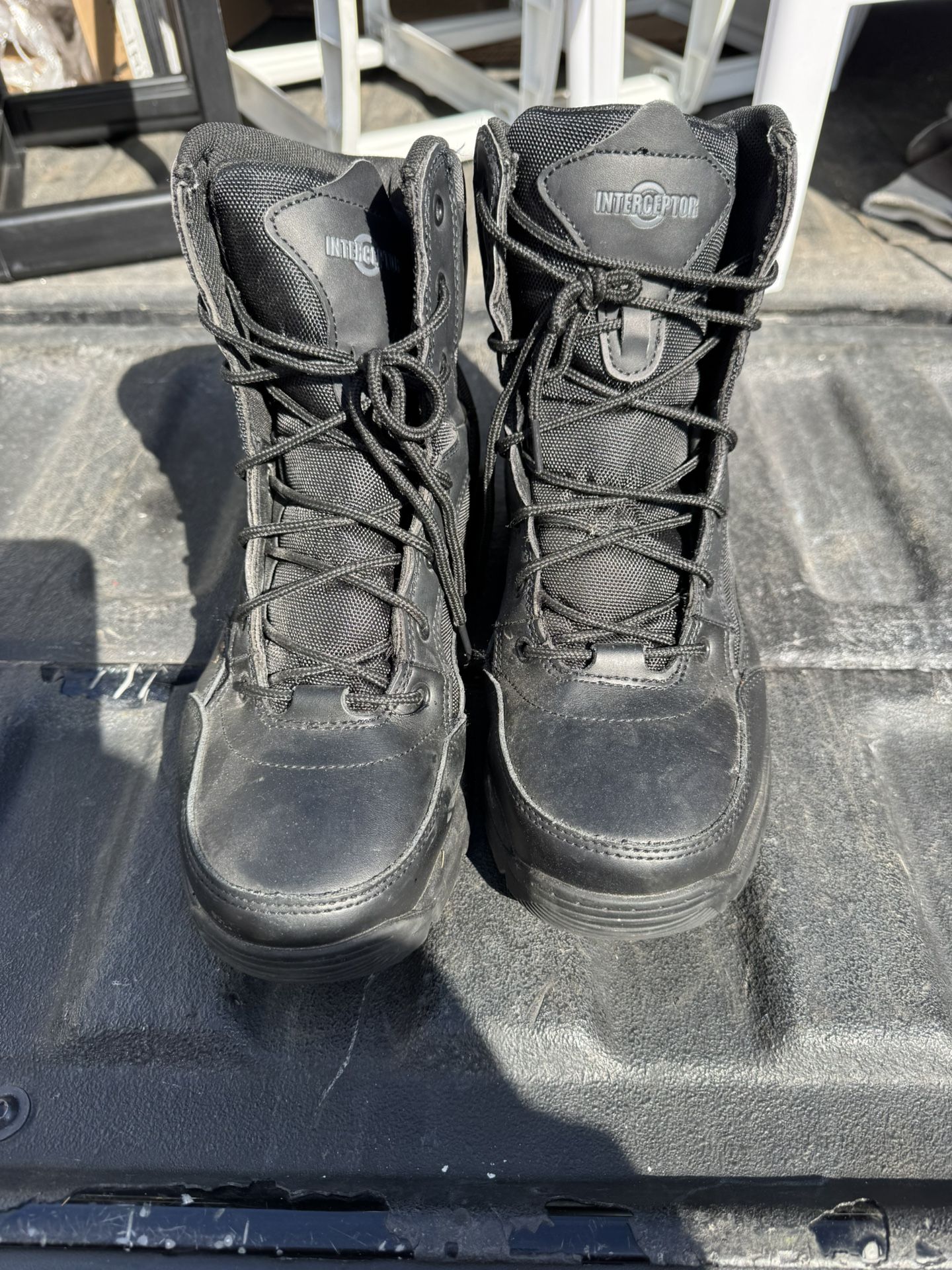 Interceptor Men's Black Boot Tactical Safety Boots Size 8.5