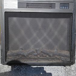 Wall Heater Lighted Fire Reflection 