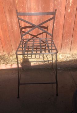 Metal steel high chair/bar chair Black color