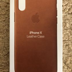 iPhone X Leather Case Color : Saddle Brown