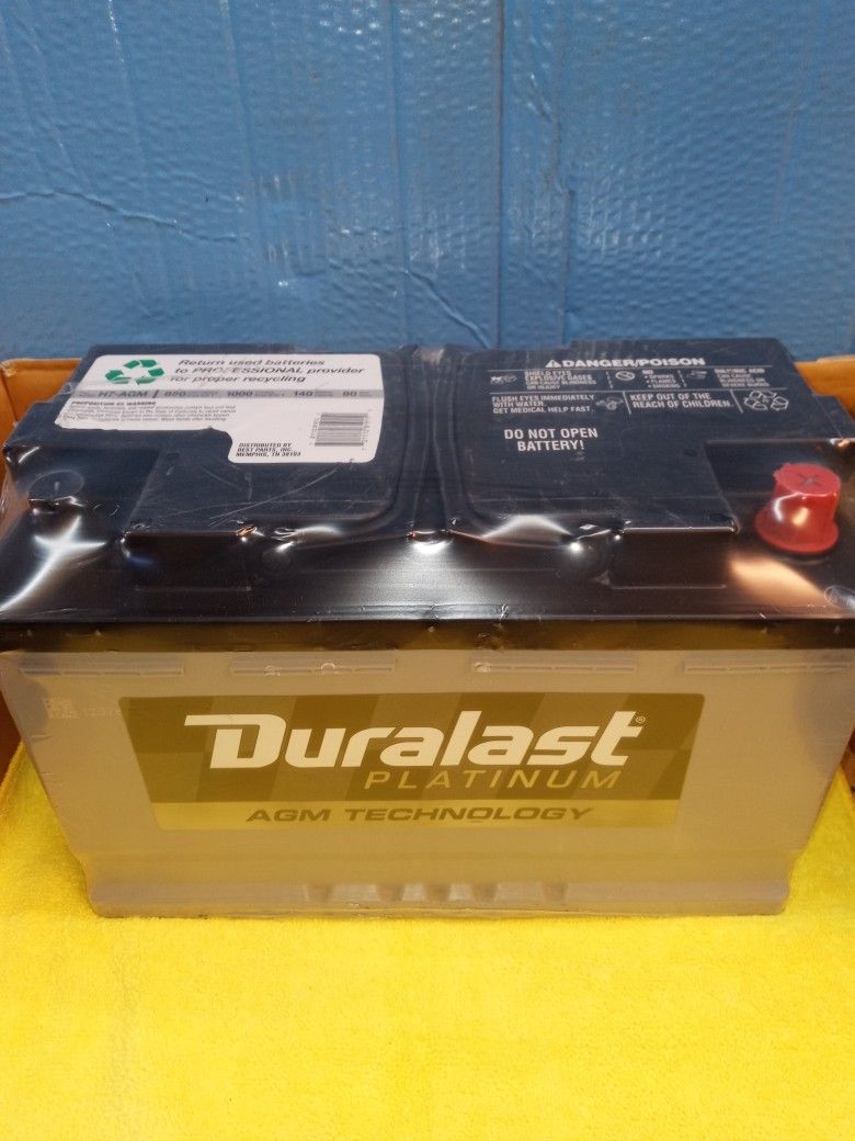 Car Battery Duralast Platinum Gel AGM Group H8 For Mercedes BMW And More High Performance For Sale