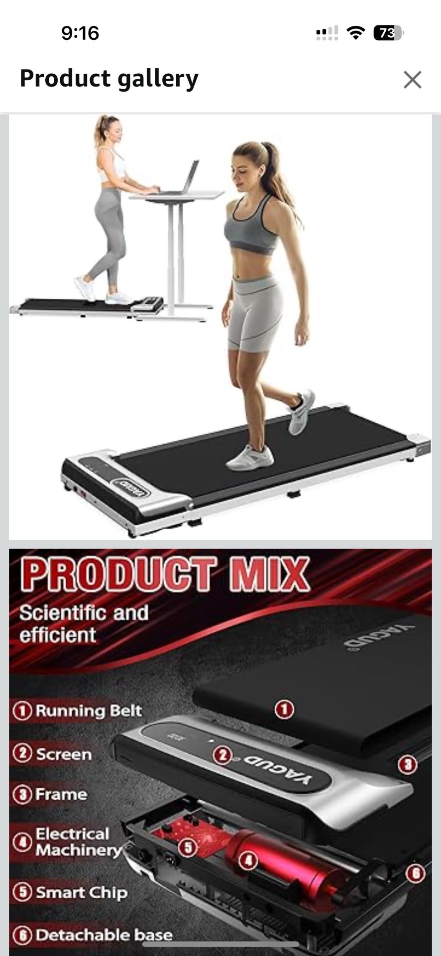 Brand New Walking Pad, Under Desk Treadmill for Home and Office, 2.5 HP Portable Walking Jogging Running Machine with Remote Control and LED Display
