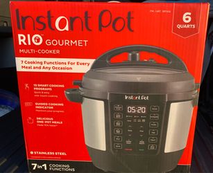 Instant Pot 6 QT RIO Gourmet Electric Pressure Cooker (Stainless Steel)