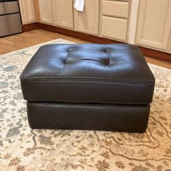 Leather Ottoman