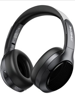 Bluetooth 6.0 Over Ear Headphones, 120H Battery Fast Charging, Hi-Res Audio,
