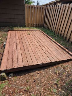 Free wood deck, built in last year