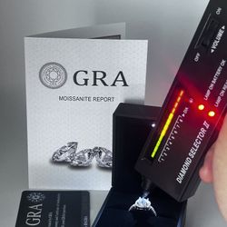 2.0ct Square Moissanite Engagement Ring – 8mm Stone | 925 Sterling Silver | GRA Certified | Passes Diamond Tester