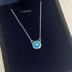 Tiffany & Co. Turquoise Necklace Sterling Silver 