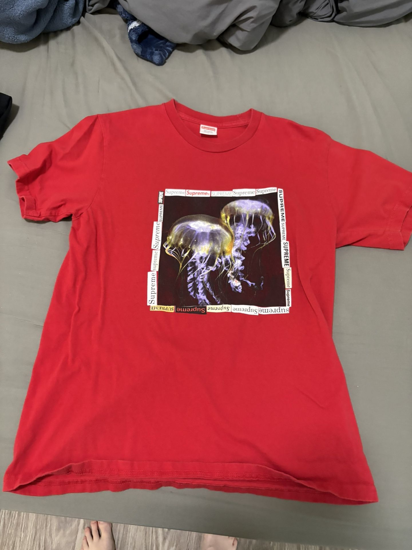 Supreme Jellyfish tee shirt- red size medium