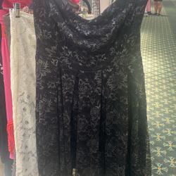 Black Lace Dress Strapless 1x