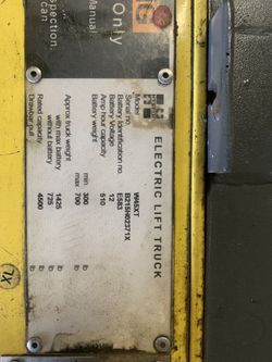 Hyster w45xt 12 volts no charger