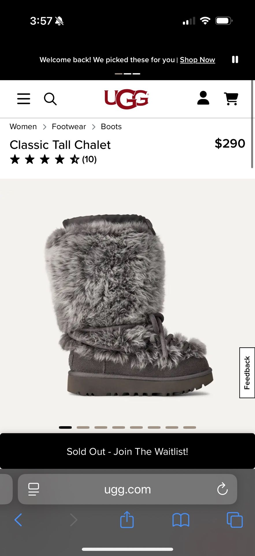 Ugg Chalet Boots Gray 