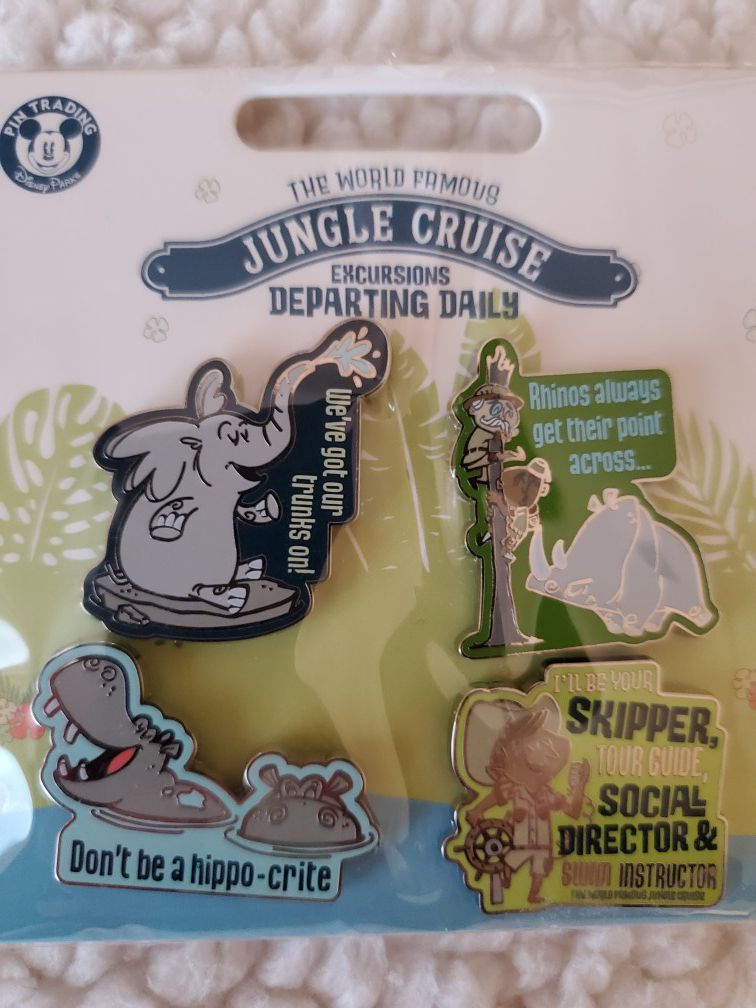 Disney Jungle Cruise Collector Pin Set