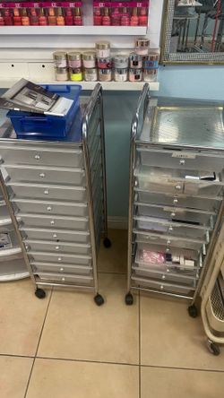 Two rolling storage carts!!