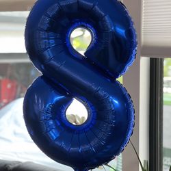 33” Blue # 8 and 9 Balloon