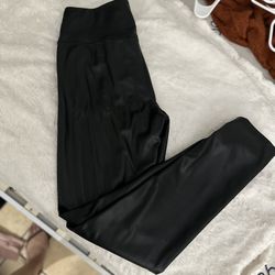 Black leather Leggings