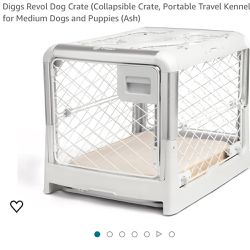 Diggs Revol Dog Crate Travel Kennel For Medium Size Dog