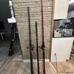 $75 each 3 Beach/ Surf Rods. 11ft 12ft 13 Ft Fishing Poles Daiwa 3 piece rod  Roddy hunter Shakespeare Mitchell Boundary Alpha for Sale in Orlando, FL -  OfferUp