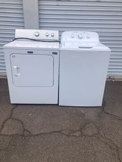 Maytag electric dryer and GE washing machine in good condition, clean and nice, one month warranty, delivery available, free installation