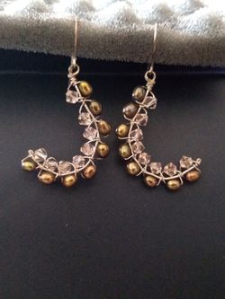 Sterling Silver fresh water pearl earrings