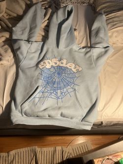 Blue Rhinestone Sp5dr hoodie